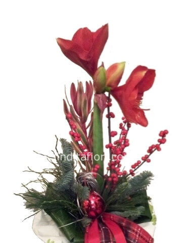 Mazzo di fiori natalizio.